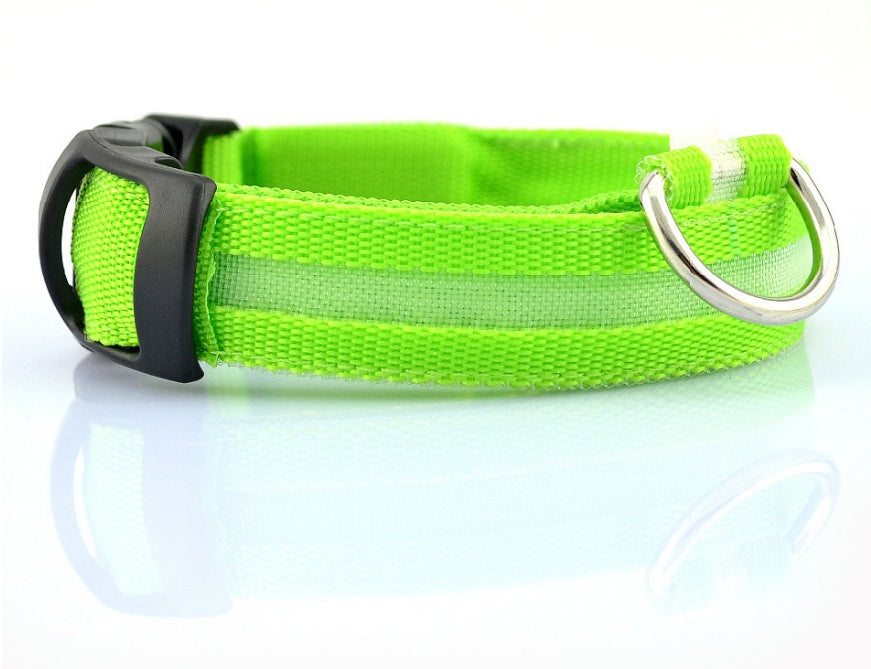 LED Safety Pet Collar – USB Rechargeable & Adjustable