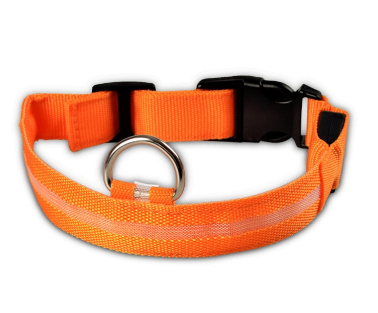 LED Safety Pet Collar – USB Rechargeable & Adjustable